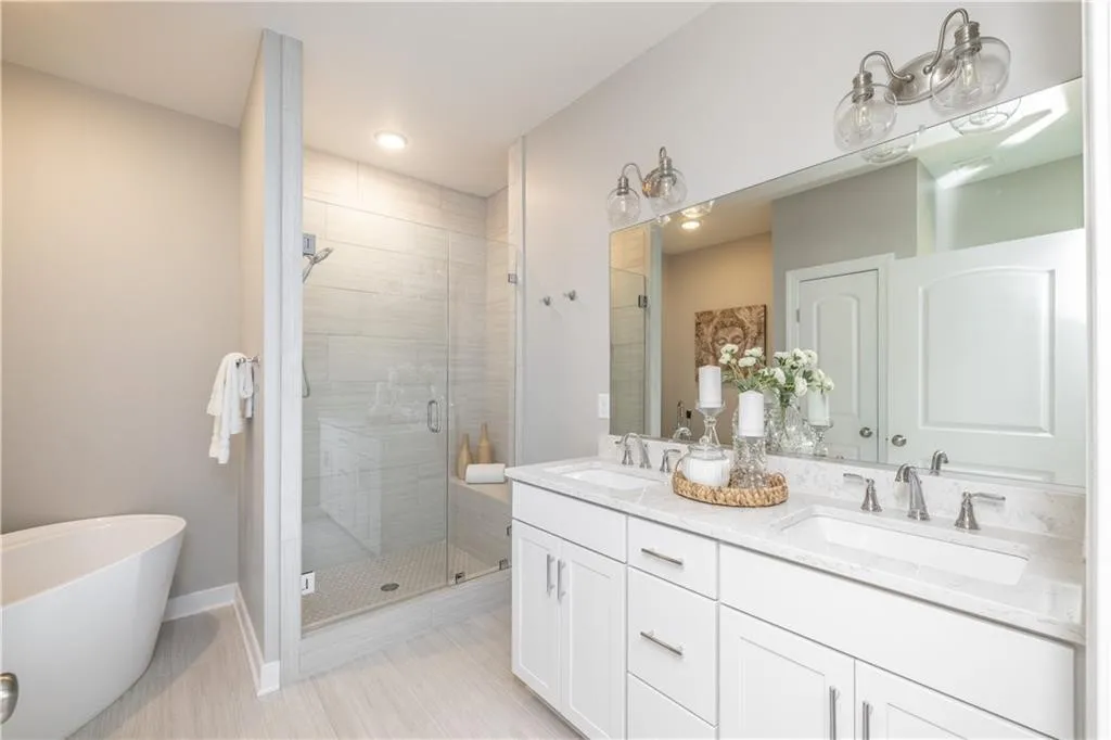 bathroom with white walls