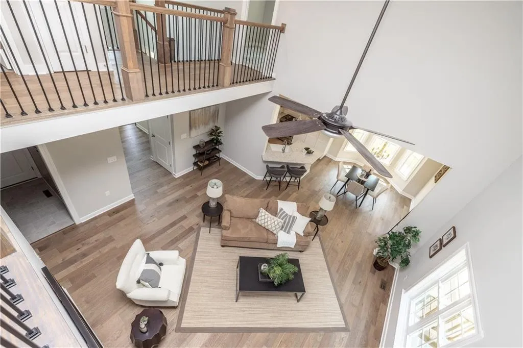 living room from second floor